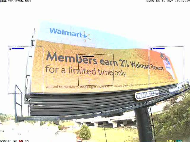 A billboard advertises walmart for a limited time only