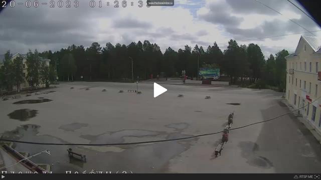 A view of a parking lot from a webcam