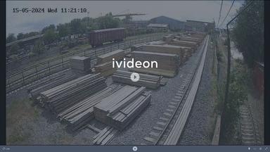 A screen shot of a video on a train track