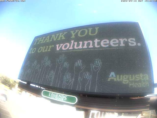 A large sign that says thank you for our volunteers