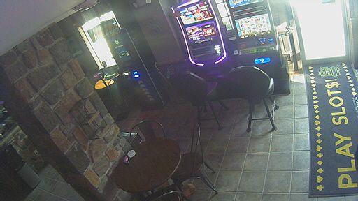 Взгляд рыбьего глаза на игровой автомат в казино