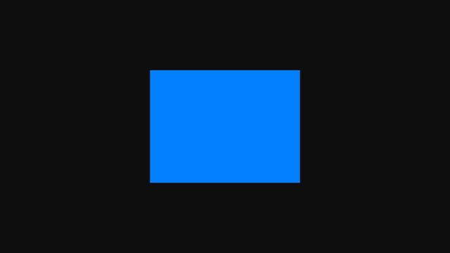 A black and blue square with a white background