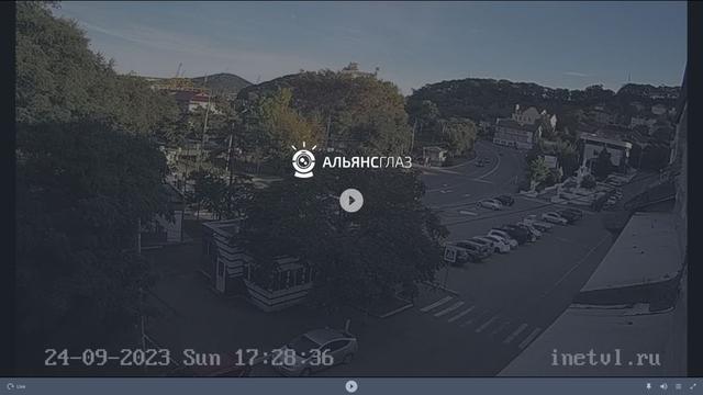 Веб-страница с изображением парковки