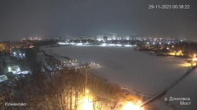 Camera overlooking the river Donhovka, bridge.