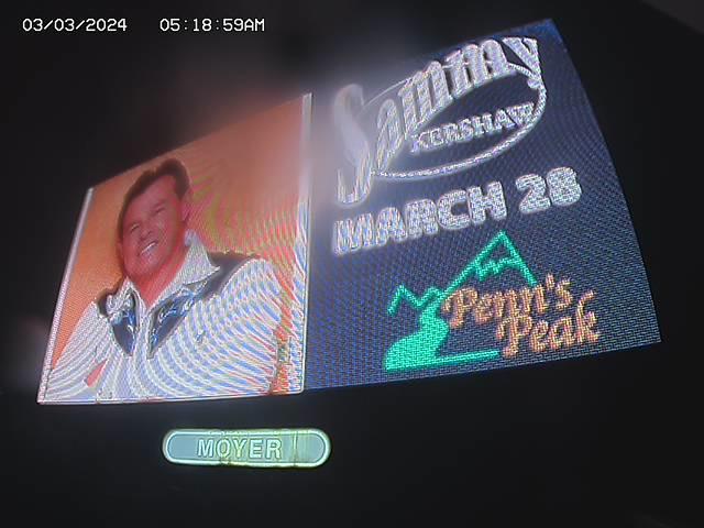A screen shot of a tv screen with a message on it