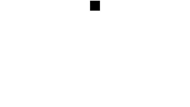 A white square with a black square in the middle