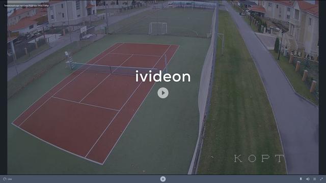 A screen shot of a tennis court from above