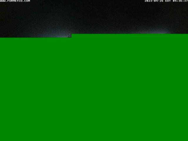 A green screen with a black background
