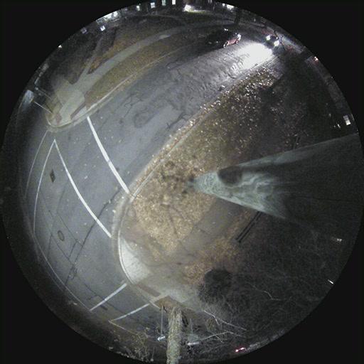 A view of a street from a fish eye lens